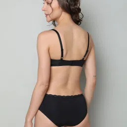 Vero Moda Intimates Black Lace Medium Coverage Push-Up Bra image 2