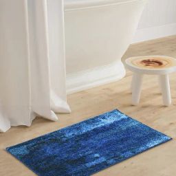Bianca Spa Blue Micro-Polly Abstract Bathmat-image-15