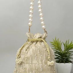 Rocia Ivory Embellished Small Potli-41