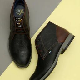 ID Men's Charcoal Black Chukka Boots-image-61