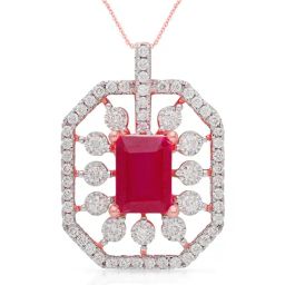 malabar gold and diamonds Malabar Gold & Diamonds 18k Rose Gold Pendant For Women-picture-10
