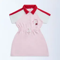 HOP Kids by Westside Light Pink Cotton-Blend T-Shirt Dress-picture-35