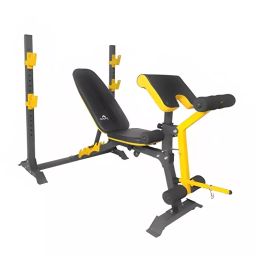 Dolphy Adjustable Olympic Weight Bench 200 Kg Capacity Black and Yellow Alloy Steel, DGSUPB0006-picture-28