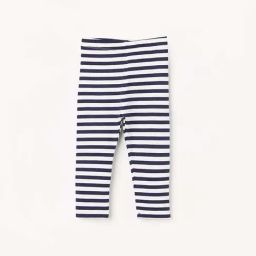 Juniors by Lifestyle Kids Navy & White Cotton Striped Leggings-image-64