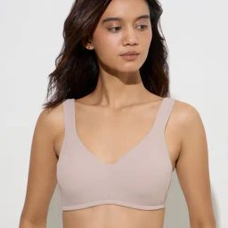 Wunderlove by Westside Taupe Ribbed-Textured Soft Bra-38