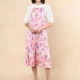 RAREISM Multi Satin Printed Short Sleeves Dress-image-49