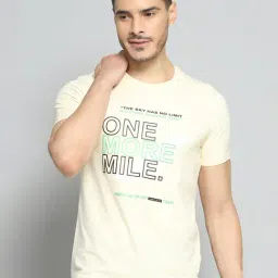 Cloak & Decker by Monte Carlo Beige Cotton Lycra Regular Fit Printed T-Shirt-picture-36
