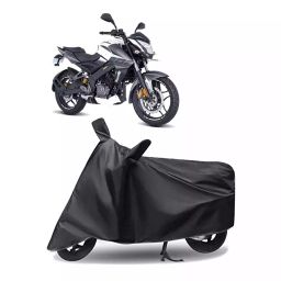 Auto Pearl Polyester Two Wheeler Cover for Bajaj Pulsar NS200 BS6 (Grey)-image-99