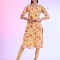 Aurelia Yellow Floral Kurta-image-19