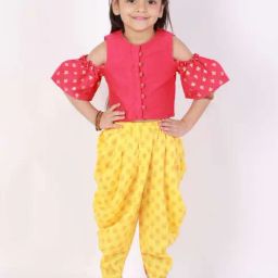 TWISHA Kids Pink & Yellow Printed Top Set-image-35