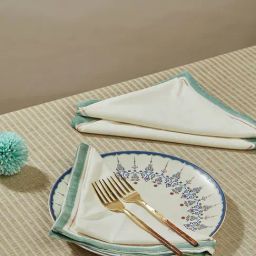 Fabindia Home Kalpi Pink Cotton Napkin - Set Of 6-picture-28