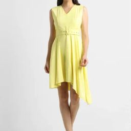 Allen Solly Yellow Assymetric Dress-image-37