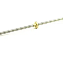 Invento 800mm (0.8 mtr) SS304 Threaded Rod M6 6mm OD + M6 nut 1mm Pitch 6mm T Nut Brass round Flange Single Nut for 3D Printer CNC Robotics ISC 1877-7-image-49