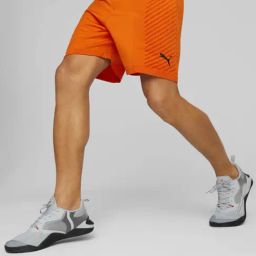 Puma Orange Regular Fit Printed Sport Shorts-image-57
