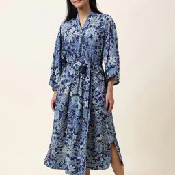 Fabindia Navy Printed Robe-image-18