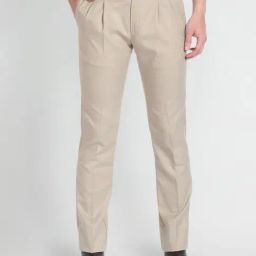 Arrow Beige Regular Fit Trousers-image-54