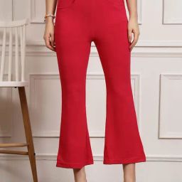 Melon by PlusS Pink Regular Fit Mid Rise Trousers-picture-12