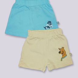 YK X Tinyo Infants Boys Set of 2 Printed Pure Cotton Shorts-80