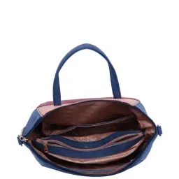 Caprese Meridet Red & Pink Color Block Medium Handbag image 4
