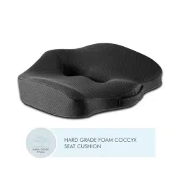 The White Willow Black Coccyx Orthopedic Hard Grade Foam Seat Cushion - Set of 1-22