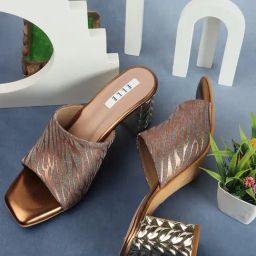 Elle Women's Antique Gold Casual Sandals-image-40