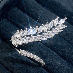 Designs & You Silver-Plated Cubic Zirconia Studded Finger Ring image 4