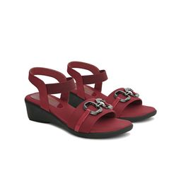 JM Looks Women Wedge Sandals with Buckles-48