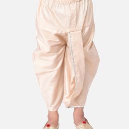 Tabard Solid Cotton Dhoti - Beige-image-46