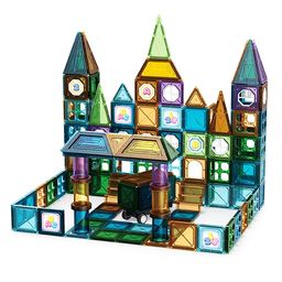 Kidology 3D Magnetic Construction Building Blocks Set Multicolour - 163 Pieces-20