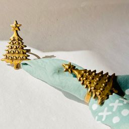 Pravaah India Sanobar Tree Napkin Rings - Set of 2-9