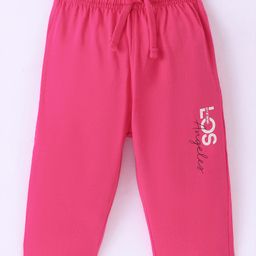 Doreme Single Jersey Knit Three Fourth Length Pant Text Print - Pink-image-67