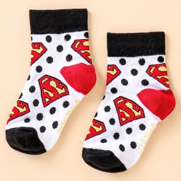 Bonjour Non Terry Ankle Length Socks Superman Design (Color May Vary)-image-20