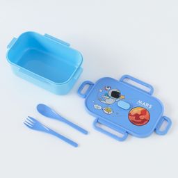 Leak-Proof & Freezer Safe Lunch Box With Space Theme Print - Blue-picture-33