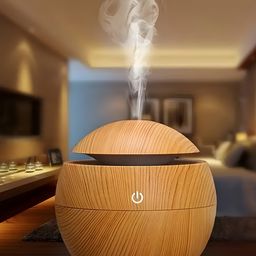 YAMAMA Portable Compact USB Air Humidifier Wood Grain Cool Mist Spherical Humidifier With 130 ml Water Tank Quiet Operation 7 Color LED Light Options For Multiple Room Types Large Capacity For Bedroom And Home Decor  (Pack of 1  Color May Vary)-18