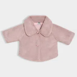 Mi Arcus Three Fourth Sleeves Solid Textured Jacket - Pink-picture-2