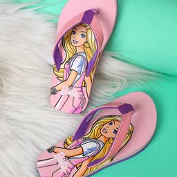 Kidsville Mattel Featuring Barbie Designed Flip Flops - Pink-image-23