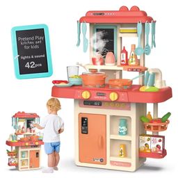 YAMAMA 42 Pcs Kitchen Toy Set With Simulated Spray, Lights And Sound Fun Engaging Kitchen Pretend Play Cooking Set Toys For Kids - Color May Vary-image-90