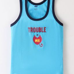 Simply Sinker Sleeveless Sandos Text Print Pack of 3- Multicolour image 2