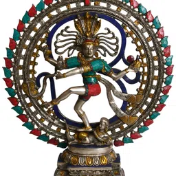 Exotic India Brown Nataraja Brass Idol Showpiece-image-28