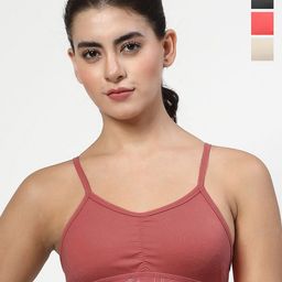 LILYPack Of 4 Full Coverage Non Padded All Day Comfort Workout Bra-picture-10