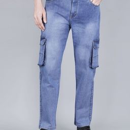 INDIROCKS Men Jean Slim Fit Mid-Rise Light Fade Stretchable Jeans-image-71