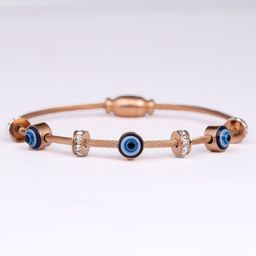 Bohey by KARATCART Women Cubic Zirconia Rose Gold-Plated Wraparound Bracelet-28
