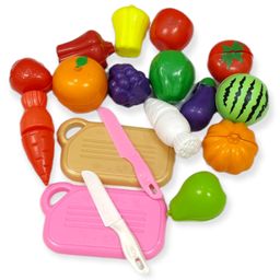 PLUSPOINT Realistic Sliceable Cut Fruits and Vegetable with Basket - Multicolour image 4