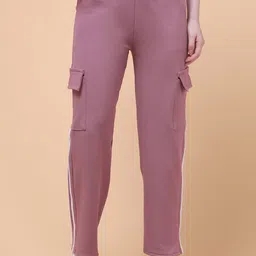 Charitra Women Striped Relaxed Cargos Trousers-image-71
