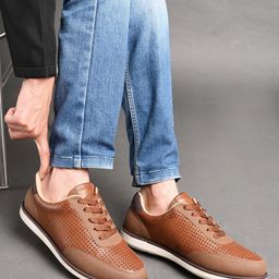 San Frissco Men Perforations Sneakers-image-34