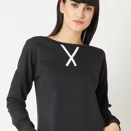 Miss Chase Women Black Solid Sweatshirt-image-72