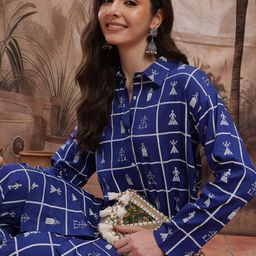 Sangria Ethnic Motif Printed Pure Cotton Co-Ords-picture-33