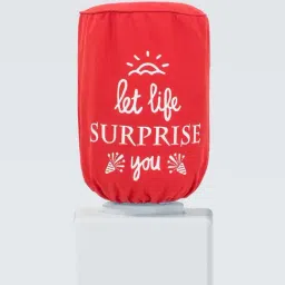 Swayam Red & White Cotton 20 Litre Water Dispenser Bottle Cover - Set of 1-image-80