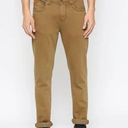 Being Human Brown Slim Fit Lightly Washed Jeans-image-44
