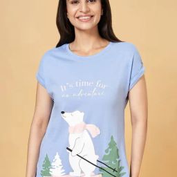 Dreamz by Pantaloons Blue Cotton Printed T-Shirt-picture-11